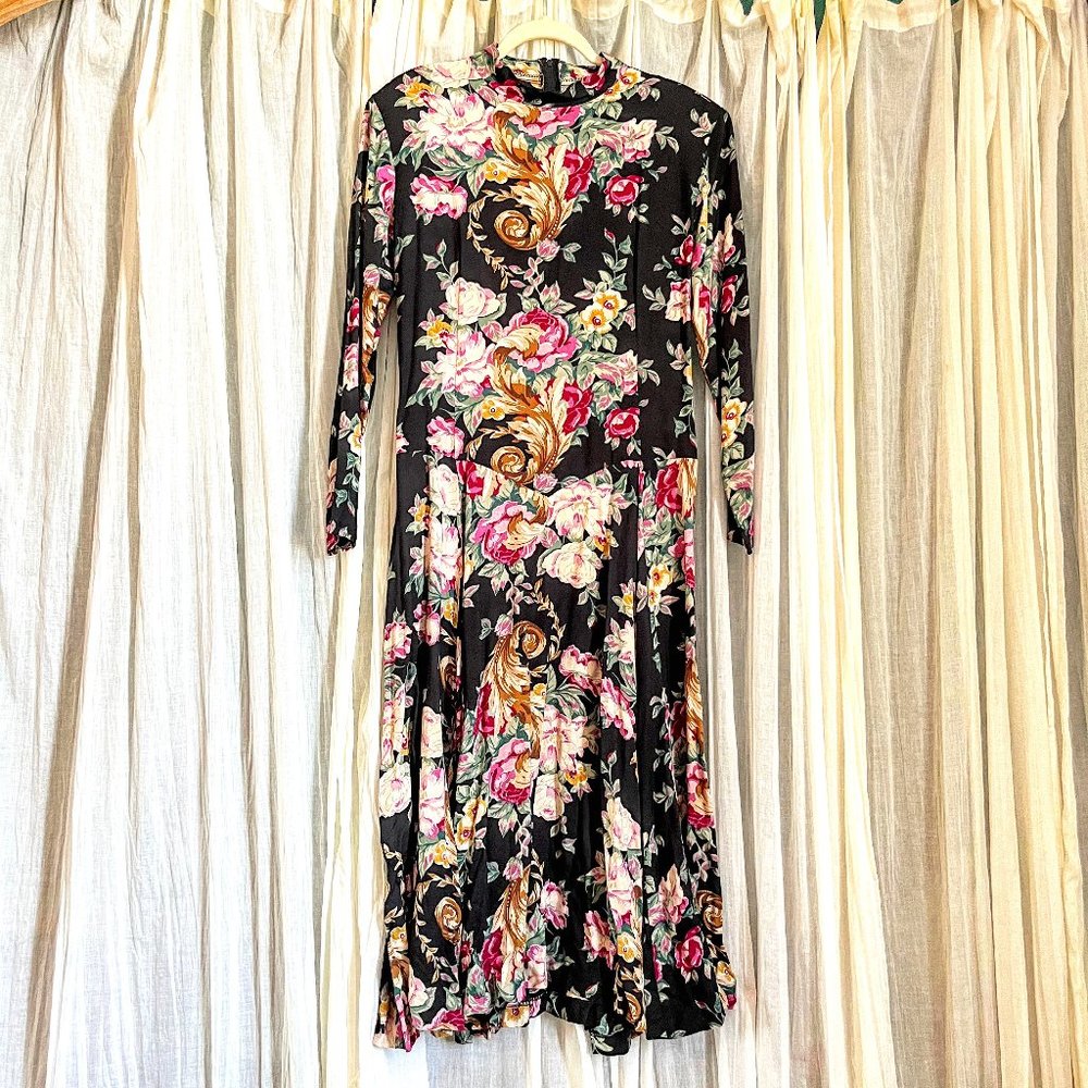 Vintage Cottage Core Midi Dress